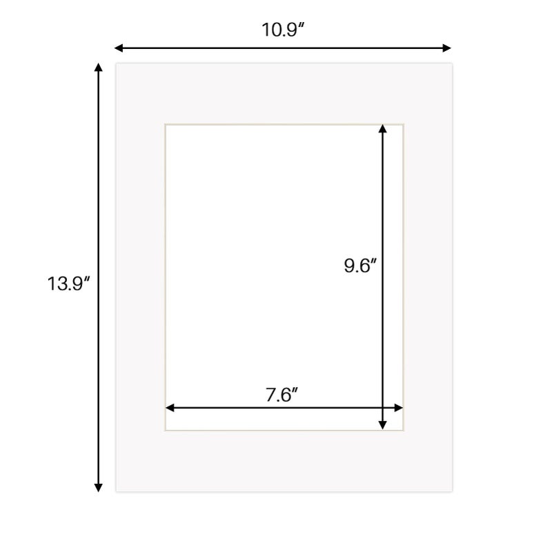 ZBEIVAN 11x14 White Picture Mats with Core Bevel Cut Frame Mattes for 8x10 Pictures - Pack of 12 - Image 2